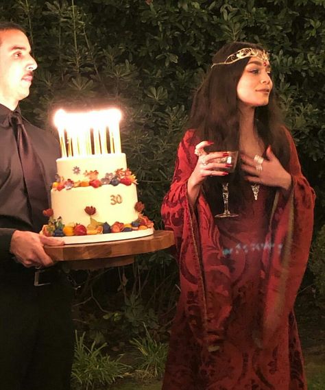 Vanessa Hudgens Birthday, Witchy Birthday Party, Vennesa Hudgens, Medieval Birthday Party, Lotr Marathon, Lord Of The Rings Birthday, Hobbit Birthday, Hobbit Party, Folk Wedding