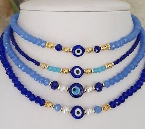 Evil Eye Jewelry Bracelet, Ankle Bracelets Diy, Braided Bracelet Diy, Wrist Jewelry, Beaded Necklace Diy, Diy Bracelet Designs, Handmade Jewelry Tutorials, Jewelry Accessories Ideas, Chakra Jewelry