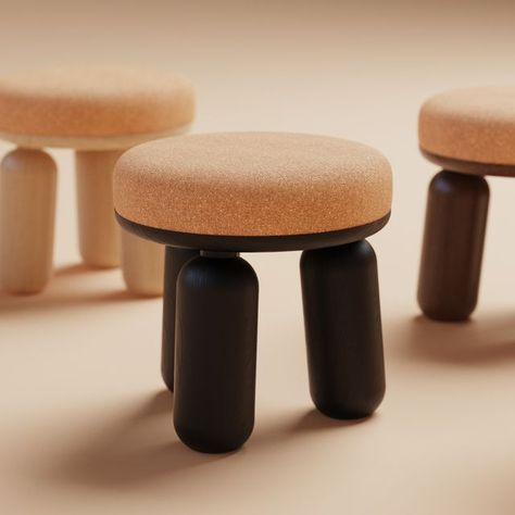 Luis Gimeno on Instagram: "Corki Stool 01

Elevate your space with this minimalistic piece that seamlessly marries the warmth of wood with the earthy charm of cork.

The choice of materials isn't just about aesthetics; it's about creating a tactile experience. Run your fingers over the smooth natural grain of the wood, and appreciate the soft touch of the cork seat. It's a sensory journey that adds a layer of richness to your everyday moments.

#furnituredesing #woodstool #productdesign #stool #minimaldesing #minimalism #deco #render" Wood Stool, The Choice, Everyday Moments, Cork, Grain, Interior Design, Wood, Design