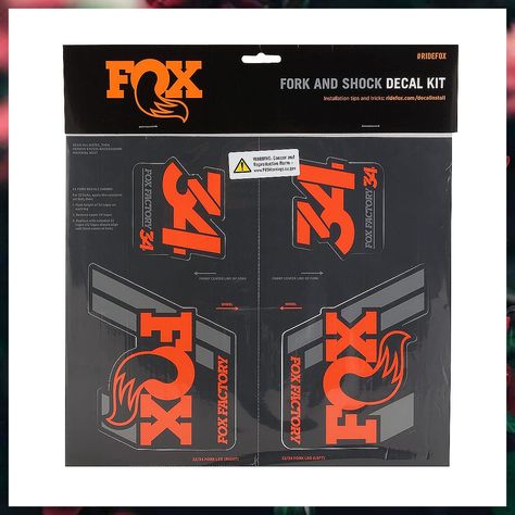 Fox Racing Shox Heritage Fork and Shock Decal Kit Orange, One Size Fox Decal, Mountain Style, Fox Racing, Suspension Systems, Bike Shop, Photo Storage, Bumper Stickers, Free Delivery, Fox