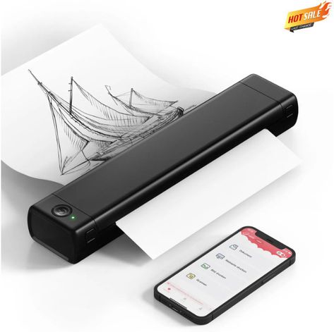 🔥🔥Last Day Promotion 85% OFF - 🔥Portable Printer Wireless, Compatible With Phone Bluetooth Printer, Tattoo Printer, Small Printer, Wireless Printer, Thermal Paper, Portable Printer, Laptops For Sale, Ios Phone, Color Printer