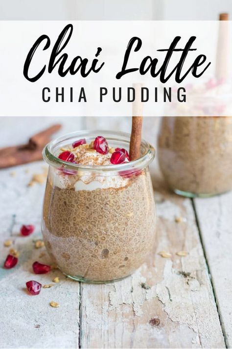 Smoothie Oats, Chai Spices, Chia Recipe, Chia Seed Recipes, Chia Pudding Recipes, Healthy Food Facts, Chia Seed Pudding, Chai Spice, Chai Latte