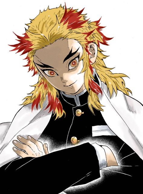 Coloured Manga Panels, Manga Colored Panel, Demonslayer Rengoku, Coloured Manga, Manga Colored, Manga Panels, Anime