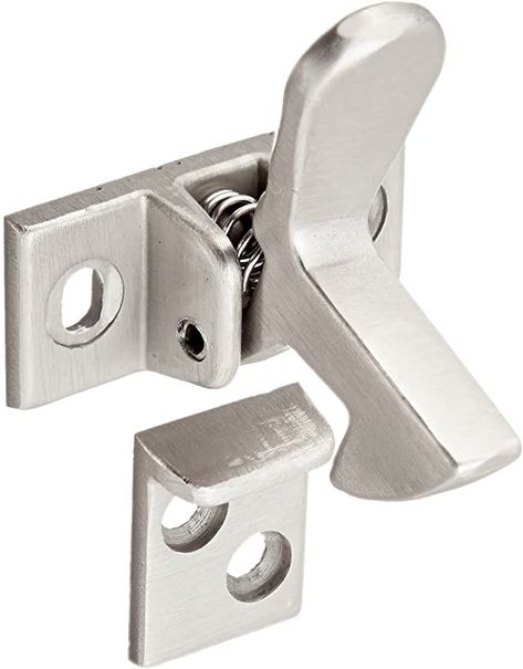 Slide-Co 244691 Cabinet Door Elbow Catch, Satin Nickel Plated - Door Hardware - Amazon.com Cabinet Latches, Grill Gate Design, Pvc Pipe Crafts, Cabinet Latch, Door Catches, Door Gate Design, Metal Working Projects, Door Upgrade, Nickel Plating