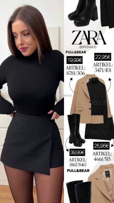 Office Hair, Vinter Mode Outfits, Rock Outfit, Zara Outfit, Cold Outfits, Looks Party, Elegante Casual, Looks Chic, Blazer Outfits