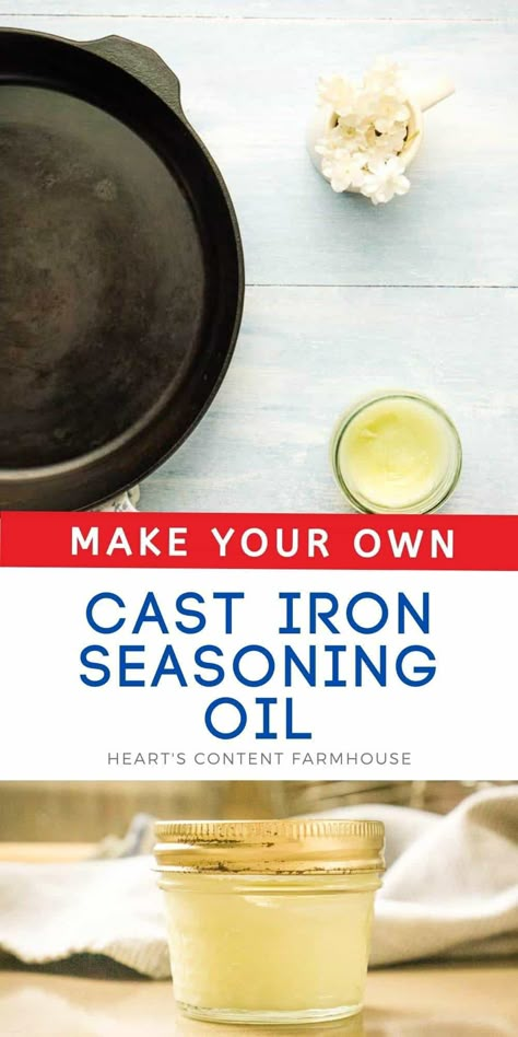 DIY Cast Iron Seasoning Oil {Grapeseed Oil + Beeswax} Painting Tricks And Tips, Beeswax Crafts, Rv Camping List, Rv Camping Essentials, Homemade Diy Gifts, Cast Iron Seasoning, Cast Iron Dutch Oven Cooking, Skillet Recipes Dinner, Cast Iron Skillet Recipes Dinner