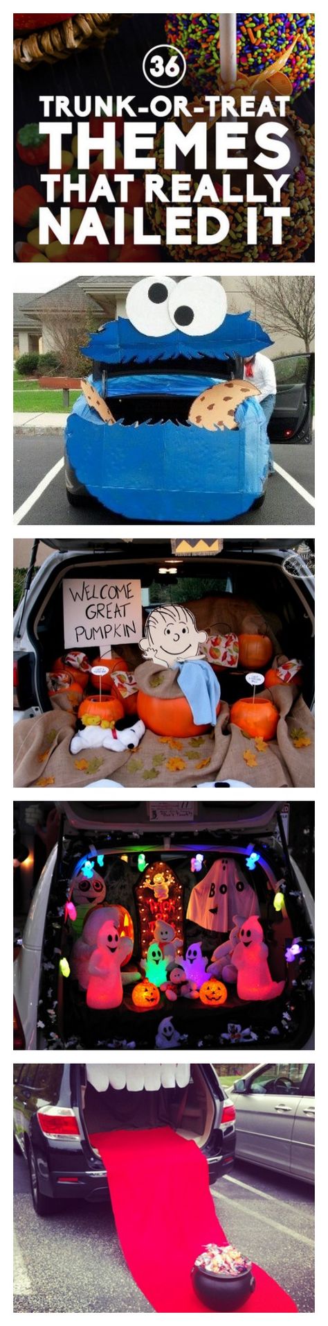 Decorated Car Faces - Great ideas for trunk or treat! Click for more. #halloween #Monster. Ideas For Trunk Or Treat, Decorated Car, Cars Decorations, Trunk Or Treat Ideas, Hallowen Costume, Treat Ideas, Halloween 2015, The Trunk, Trunk Or Treat