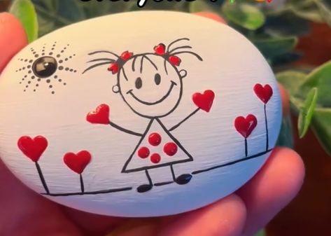 Pink Painted Rocks, Valentine Painted Rocks Ideas, Valentine Rock Painting Ideas, Valentines Day Painted Rocks, Valentine Rock Painting, Valentines Rocks, Valentine Rocks, Rock Painting Ideas, Rocks Painted