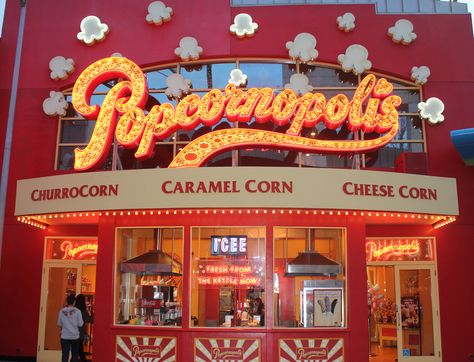 Popcorn Store, Venice Los Angeles, Restaurant Exterior Design, Popcorn Shop, Movie Room Decor, Restaurant Exterior, Event Booth, Appetizers Easy Finger Food, Food Stall