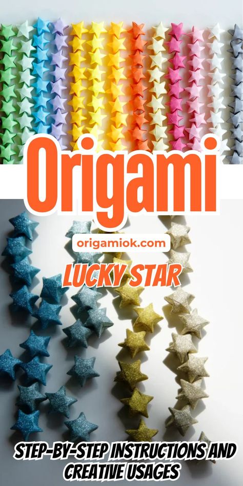 When I search for origami ideas, the first idea that comes to mind is the paper stars or origami lucky stars. Those 5 pointed puff stars are easy and fun to make but it is far beyond just a folding experience. It symbolizes good luck, courage, and fortune. Let’s learn how to make origami lucky star step by step. Oragami Star, Origami Lucky Stars, Stars Origami, Origami Lucky Star, Origami Ideas, How To Make Origami, Origami Stars, How To Fold, Paper Stars