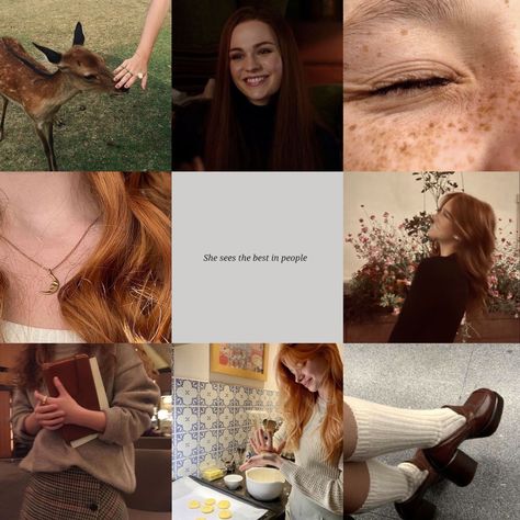 Lillie Core Aesthetic, Character Collage Aesthetic, Lily Potter Aesthetic, Character Aesthetic Collage, Lily Evans Moodboard, Marauders Lily Evans, Lilly Evans, Lily Evans Aesthetic, Marauders Characters