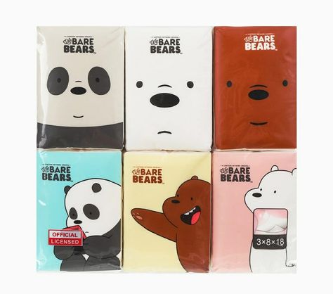 Cute pocket tissues miniso finds Pocket Tissue, Tissue Pack, We Bear, We Bare Bears, Bare Bears, Gua Sha, Grocery Shop, Just Girly Things, Bag Pattern