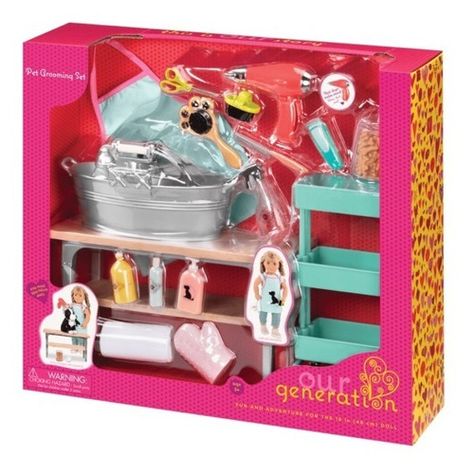 Conjunto Pet Shop Our Generation Animais Estimação Imp Eua Our Generation Doll Accessories, Pet Grooming Business, Og Dolls, American Girl Doll Sets, Pet Grooming Salon, American Girl Doll Furniture, Mini Houses, American Girl Doll Accessories, Grooming Salon