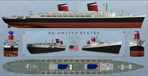 Ss United States, Uss America, Merchant Navy, Cruise Liner, Mechanical Art, Ocean Liner, Beyond The Sea, Rms Titanic, Royal Caribbean Cruise