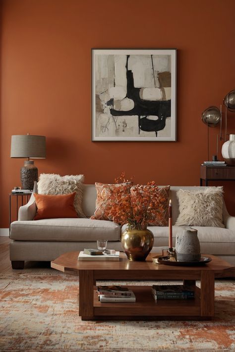 Ready to spice up your walls with the bold and fiery Hot Spice (BM 2170-30) paint color? Discover the daily routine of an interior designer's spicy decor picks for 2024! #Ad #homedecor #homedesign #wallpaints2024 #Painthome #interiorarchitecture Wall Colors Green Living Room Colors
Bright Living Room Colors
Apartment Renovation
Living room Remodeling
Modern Paint Colors
2024 Bold Dining Room Paint Colors, Burnt Orange Living Room Walls, Orange Living Room Walls, Colorful Living Room Bright, Warm Living Room Colors, Renovation Living Room, Paint Colors 2024, Burnt Orange Living Room, Interior Design Living Room Warm