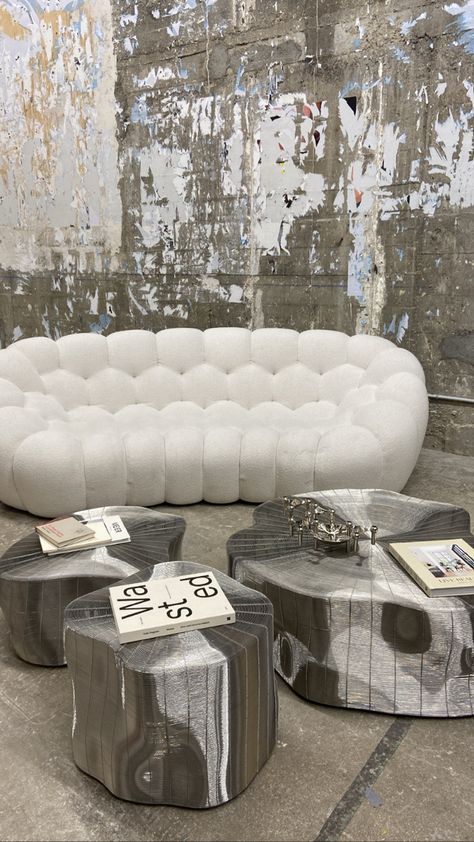 White Bubble Couch, Bubble Sofa, Bubble Couch, Backboards For Beds, Bedroom Ottoman, Small Living Room Design, Cute Furniture, Wall Art Lighting, Clock Wall Art