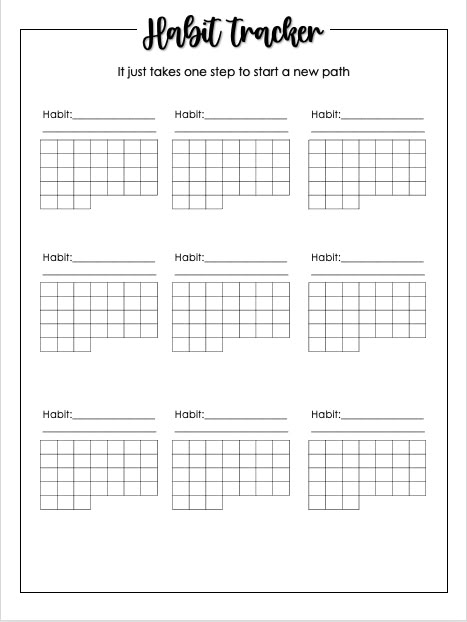 Cute Habit Tracker Printable, Habit Tracker Template Free Printable, Habit Tracker Ipad, Planner Minimalista, Monthly Habit Tracker Printable, Bullet Journal Layout Templates, Habit Tracker Digital, Habit Tracker Monthly, Habit Tracker Template