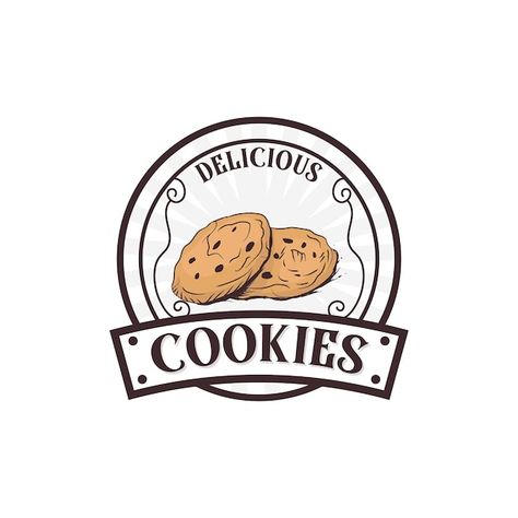 Cookie Labels Packaging, Cookie Logo Design Ideas Aesthetic, Cookie Label Design, Cookies Sticker Design Packaging Ideas, Cookies Logo Design Stickers, Cookies Label Design Stickers, Cookies Logo Ideas, Logo Cookies Design Branding, Cookies Label Design