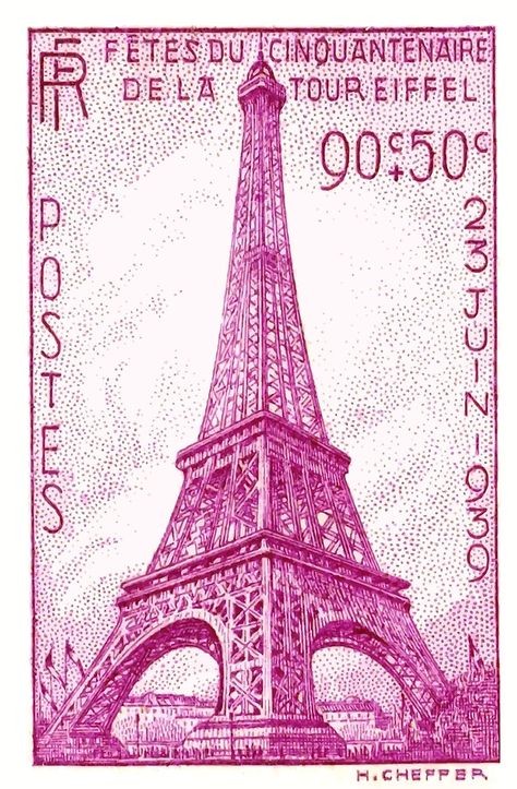 1939 France Eiffel Tower Postage Stamp,eiffel tower,paris,france,french,antique,postage stamp,mail,ephemera,postal,french landmark,1939,monument, engraved stamp French Landmarks, Torre Eiffel Paris, Old Posters, طوابع بريد, Postage Stamp Design, France Eiffel Tower, طابع بريدي, Postal Vintage, Postcard Stamps