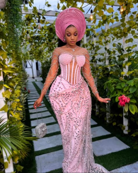 Lace Styles For Wedding, Nigerian Wedding Dress, Mermaid Bride, African Bridal Dress, Nigerian Lace Styles Dress, Nigerian Lace Styles, African Wedding Attire, Traditional Wedding Attire, African Prom Dresses