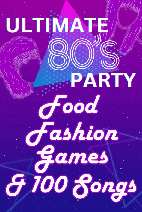 This is the complete ultimate 80s party guide - everything you need is here in this post. You will find 80s party decor, including sub-themes, 80s party food, 80s party songs, 80s party games, and 80s party fashion! Find all the best ideas for a rad 80s party at buttercreamparties.com. 80s Party For 40th Birthday, 80s Theme Party Snacks, 80s And 90s Theme Party, 80s Theme Party Ideas For Adults, 1980s Party Games, 80s Theme Party Games, 80s Party Ideas Food, 1980 Birthday Party Ideas, 80s Bday Party Ideas