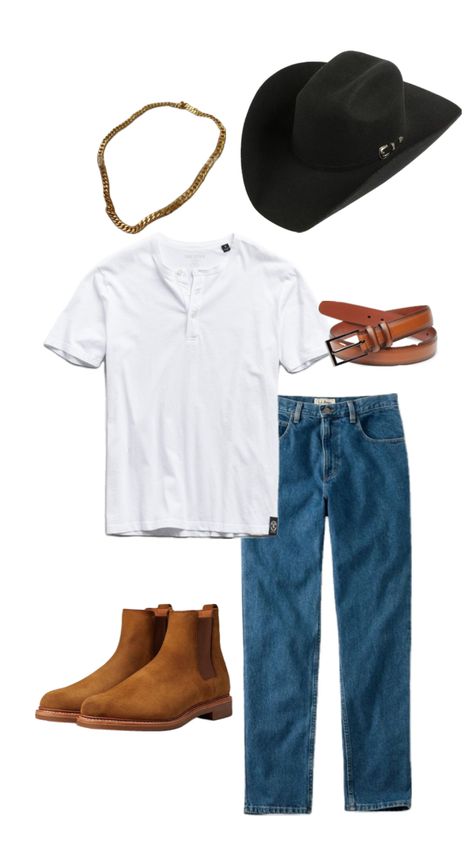 Men’s country concert outfit Country Concert Outfit Men, Country Outfits For Concerts, Outfits For Concerts, Concert Outfit Men, Outfit Shuffles, Rodeo Outfits, Country Concert Outfit, Country Concert, Country Concerts