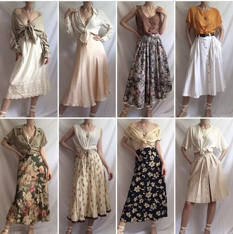 Vintage Soft Natural Kibbe, Ingenue Outfits Casual, Feminine Vintage Outfits, Soft Vintage Aesthetic, Regular Outfits, Romantic Essence, Kibbe Romantic, History Bounding, Winter Typ