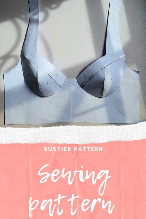 Sewing A Bustier, Bustier Top Tutorial, Bustier Pattern Free, Patron Corset Bustier, Diy Bustier Top, Bustier Top Sewing Pattern, Bustier Dress Pattern, Easy Bustier Pattern, Bodice Block Pattern