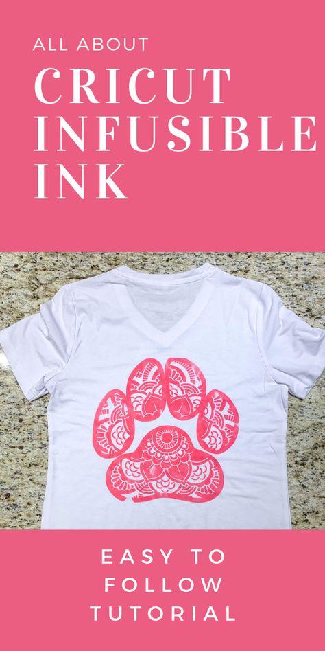 Since Cricut came out with infusible ink, I have been fascinated by how it actually worked. you cut it? What can you use it with? In this post I will walk you through my Cricut infusible ink tutorial, where I learned what to do and what not to do. Cricut Infusible Ink Shirts, Cricut T Shirt Ideas, How To Make Ink, Ink Tutorial, Homemade Shirts, Cricut Iron On Vinyl, T Shirt Tutorial, Cricut Htv, Cricut Inspiration