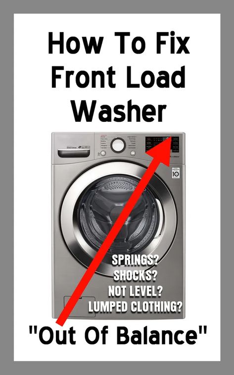 Fix Front Load Washer "Out Of Balance" Washer Drum, Samsung Washer, Lg Washer, Washing Machine Repair, Handy Man, Front Loading Washing Machine, Washer Machine, Front Load Washer, Washing Machines