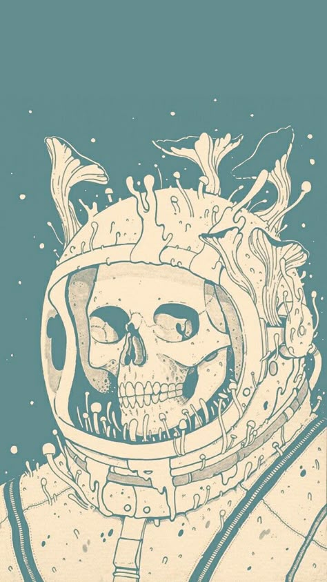 Astronaut Skull, Illustration Kunst, Astronaut Art, Skeleton Art, Skull Wallpaper, Space Suit, Arte Inspo, Wow Art, Cool Wallpapers Art