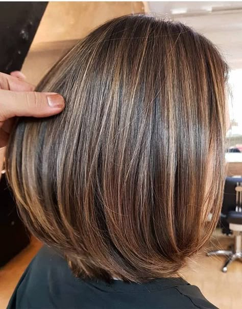 Tuns Bob Lung, Highlights Brown Hair Short, Golden Highlights Brown Hair, Highlights Brown Hair Balayage, The Best Hair Color, Brown Hair With Caramel Highlights, Short Hair Highlights, Best Hair Color, Brown Hair Shades