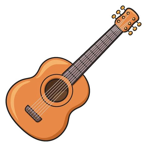 Caricatura de guitarra. | Premium Vector #Freepik #vector #guitarra-dibujo #guitarra #guitarra-acustica #acordes Guitar Pics, Music Wallpaper, Premium Vector, Planner Stickers, Musician, Anime, Quick Saves, Art, Minions