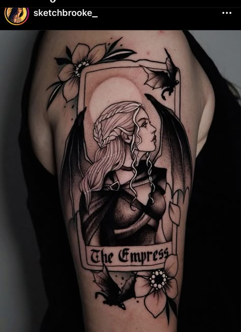 Khaleesi Tattoo, Targaryen Tattoo Ideas, Daenerys Tattoo, House Of Dragon Tattoo, House Of The Dragon Tattoo, Got Tattoo, Dragon Tattoo Game Of Thrones, Character Tattoos, Daenerys Targaryen Tattoo