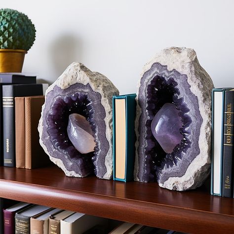 Introducing the Geode Inspired Bookend: A stunning marriage of nature’s beauty and functionality. This bookend draws inspiration from the captivating allure of geodes, featuring intricate patterns and shimmering crystals. Crafted with precision, it adds a touch of elegance to any bookshelf or desk while ensuring stability for your literary treasures. Elevate your space with the Geode Inspired Bookend, a timeless piece that brings the beauty of the natural world into your home. Conceptual AI ... Geode Bookends, How To Make Resin, The Natural World, Red Crystals, Intricate Patterns, Natural World, Timeless Pieces, Bookends, The Beauty