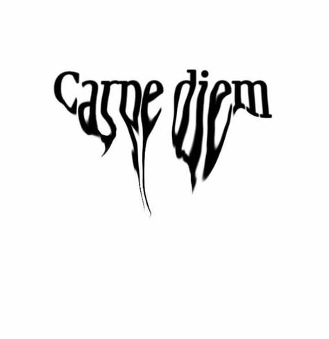 Carpe Diem Design, Carpe Diem Tattoo Fonts, Carpe Noctem Tattoo, Tattoo Carpe Diem, Word Tattoo Designs, Carpe Diem Art, Writing Tattoo, Guitar Artwork, Font Tattoo