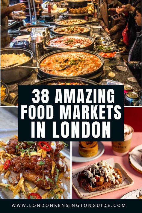 Savor the flavors of London's food markets in our latest blog post. From the gourmet treats of Borough Market to the global cuisine of Camden Market, we'll guide you through the best spots to indulge in delicious eats and drinks in the city. #london #markets | Best Food Markets In London | Sunday Markets In London | Things To Do In London On Saturday | Saturday In London | Best Markets In London | Weekend Markets In London | London Markets Best Bakeries In London, London Cheap Eats, Best Parks In London, London Lunch, Gluten Free London, Breakfast On A Budget, Markets In London, London Markets, London Weekend