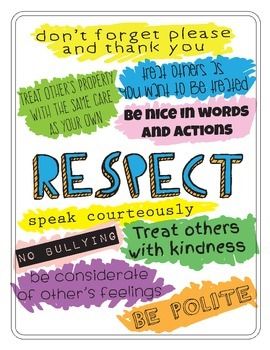 2+letter+sized+respect+posters+for+the+classroom Respect Posters For Classroom, Respect Bulletin Board Ideas, Respect Poster Ideas, Respect Bulletin Boards, Respect Craft, Respect Poster, Respect Art, Respect Lessons, Teaching Kids Respect