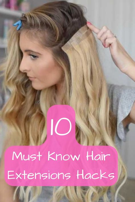 Hair Extensions How To, Braids With Tape In Extensions, Extensions Hair Clip In, Hairstyle Ideas With Extensions, Long Hair With Extensions Style, How To Hair Extensions Clip In, Curling Hair Extensions Clip In, Short Hair Long Extensions, How To Put Hair Extensions In Tutorials