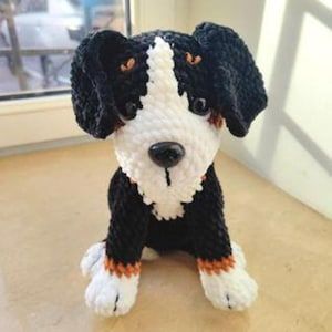 Crochet pattern bernese moutain dog/ Amigurumi puppy pattern/ Stuffed dog crochet pattern/ English pattern amigurumi pdf Crochet Bernese Mountain Dog Pattern, Amigurumi Puppy, Dog Crochet Pattern, Dog Amigurumi, Puppy Pattern, Dog Crochet, Mountain Dog, Bernese Mountain, Bernese Mountain Dog