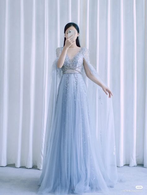 Long Gown Dress Indian, Elsa Gown, Royal Ball Gown, Debut Dresses, Tulle Long Dress, Royalty Dress, Elegant White Dress, Magic Dress, Ethereal Dress