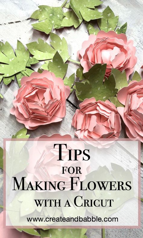 Making Paper Flowers with a Cricut - Create and Babble Rolled Paper Flowers, How To Make Paper Flowers, Paper Flower Tutorial, Crafts For Kids To Make, Cricut Creations, Mason Jar Crafts, Flower Tutorial, Paper Projects, Handmade Flowers