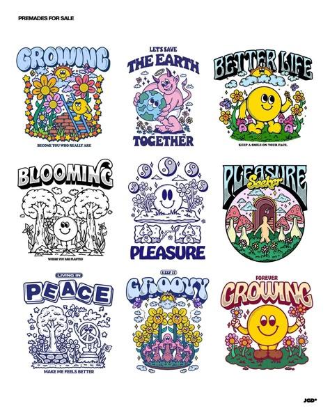 Groovy Cartoon, Dm Inspiration, Groovy Design, Save The Earth, Family Shirt, Colouring Book, Save Earth, Cartoon Character Design, Back Design