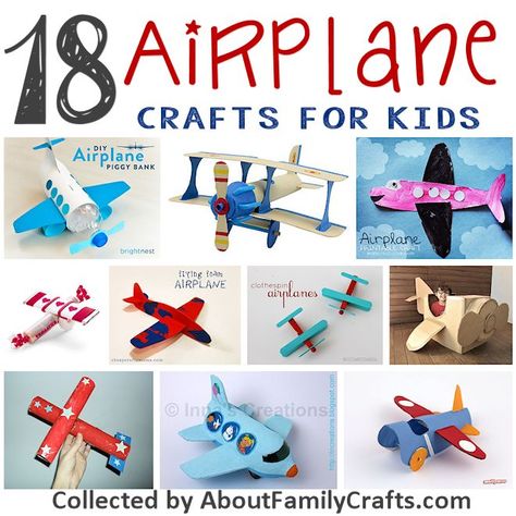 18 Airplane Crafts for Kids | About Family Crafts Air Plane Crafts For Kids, Aeroplane Craft For Kids, Air Craft Plane, Airplane Art And Craft, Aeroplane Art And Craft, Kids Airplane Crafts, Plane Crafts, Airplane Kids, Airplane Activities