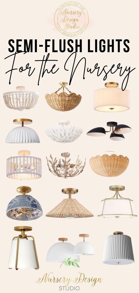 Ahead, we are rounding up the best semi-flush light fixtures for the nursery saving you time, money, and effort. Woodland Nursery Light Fixture, Chandelier In Nursery, Neutral Nursery Light Fixture, Light Fixtures Nursery, Semi Flush Gold Ceiling Light, Nursery Ceiling Fan Light, Lighting For Nursery, Ceiling Light For Nursery, Whimsical Ceiling Light