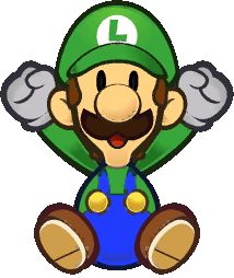 Super Paper Mario Luigi Sprite Paper Luigi, Super Paper Mario, Green Warrior, Green Warriors, Mario E Luigi, Senior Jackets, Mario Stuff, Disney Paintings, Mario Luigi