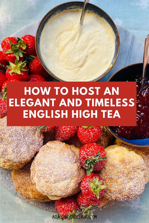 Are you looking for a fun and sophisticated way to entertain your friends? Look no further than hosting an English High Tea! English High Tea is a tradition that originated in England. Enjoy a selection of tea, sandwiches, scones, and pastries served in the late afternoon. English Tea Menu Ideas, What To Serve With Scones, Mini Scones Recipe High Tea, How To Host A High Tea Party, High Tea Drinks, Afternoon Tea Sandwiches Fillings, Scones High Tea, Afternoon Tea Menu Ideas, High Tea Ideas