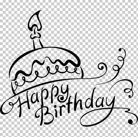 Happy Birthday Line Art, Happy Birthday Design Art, Happy Birthday In Different Fonts, Happy Birthday Words Fonts, Happy Birthday Wishes Png, Happy Birthday Sketch Drawing, Happy Birthday Artwork, Happy Birthday Drawing, Birthday Cake Png