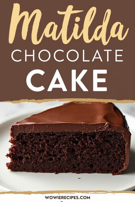 Craving a rich, fudgy dessert? This Matilda Chocolate Cake Recipe is the ultimate treat! Moist, fluffy, and coated in a luscious chocolate ganache, it’s the perfect indulgence for any occasion. Whether you're a chocolate lover or just need a show-stopping cake, this recipe is a must-try. Click to get the full recipe and bake your dream cake today! 🍫🎂✨ #MatildaChocolateCakeRecipe #MatildaCake #ChocolateCakeEasyRecipe #BestChocolateCakeRecipe #FluffyChocolateCake Easy Gluten Free Dinner Ideas, Matilda Chocolate Cake, Matilda Cake, Easy Gluten Free Dinner, Fluffy Chocolate Cake, Gluten Free Dinner Ideas, Gluten Free Dinner Easy, Recipes For Dinner Healthy, Wholesome Meals