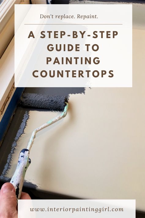 Enamel Paint Countertops, Painted Quartz Countertops, Can You Paint Countertops, Painted Kitchen Worktops, Paint Quartz Countertops Diy, Painting Bathroom Countertops Laminate, Painting Arborite Countertops, How To Paint Your Countertops, Painting Laminate Countertops Kitchen